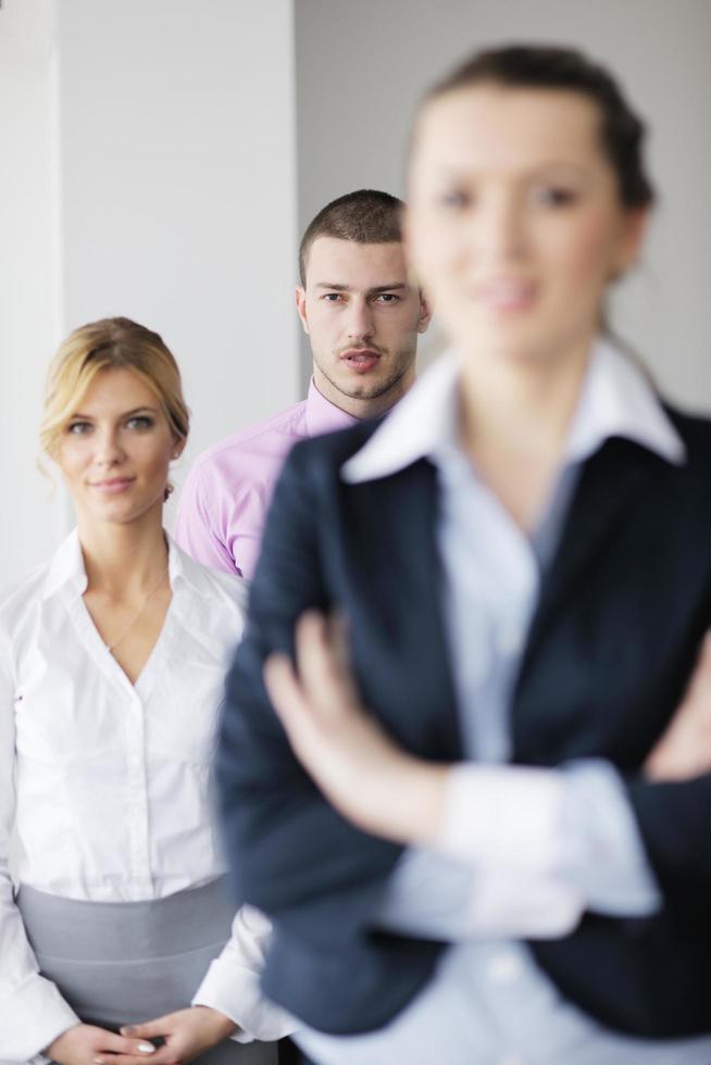 Group of young business people at meeting photo