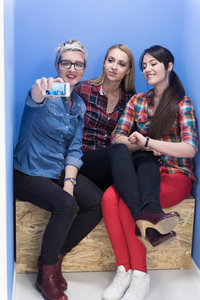 group of business people in creative working  space photo