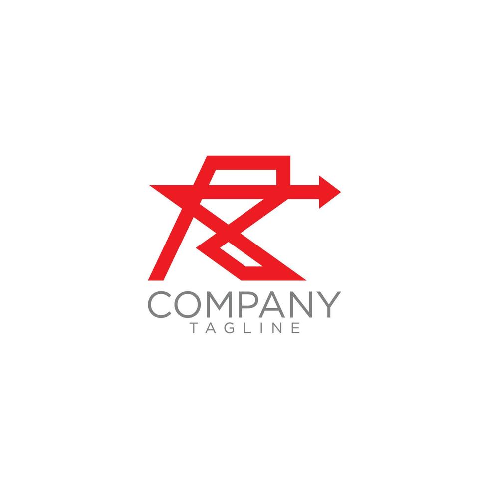 diseño de logotipo de flecha r y plantillas vectoriales premium vector