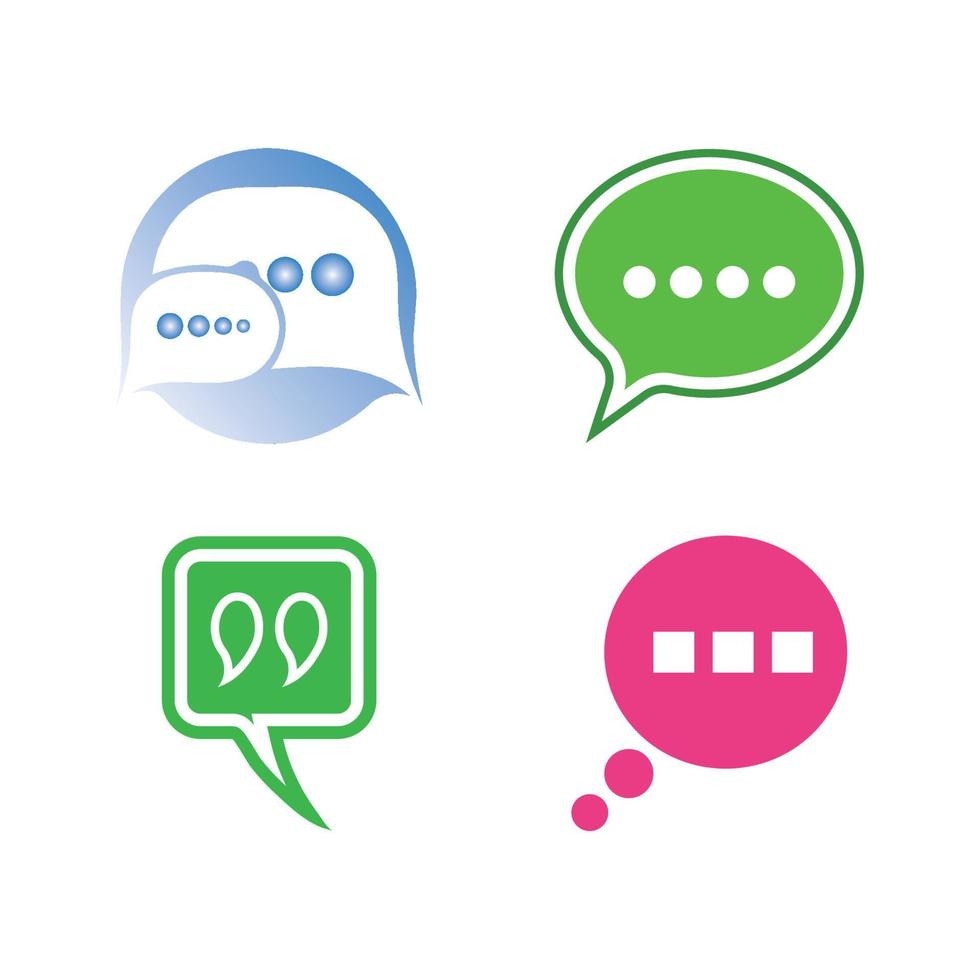 message bubble logo and symbol speech vector