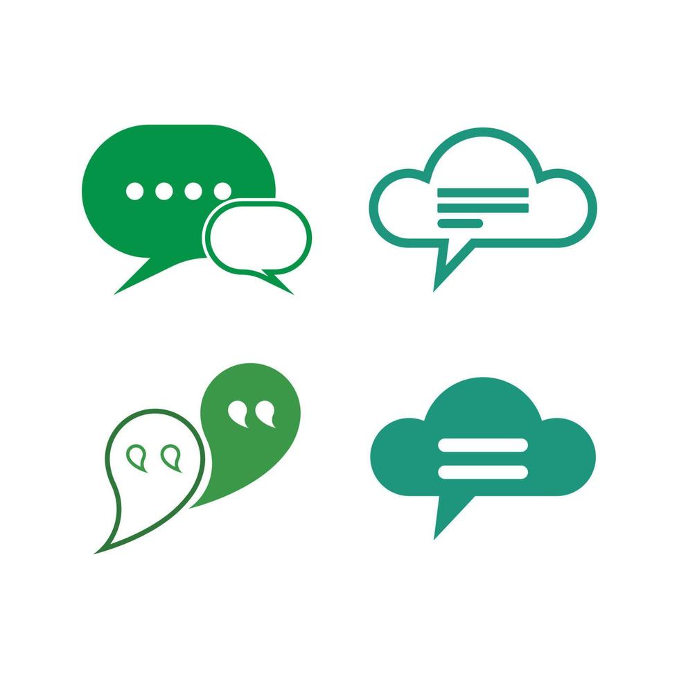 message bubble logo and symbol speech vector