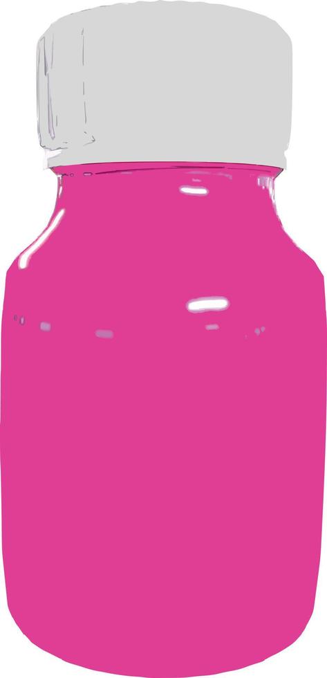 Pink Medicine Bottle Illustration Design vector