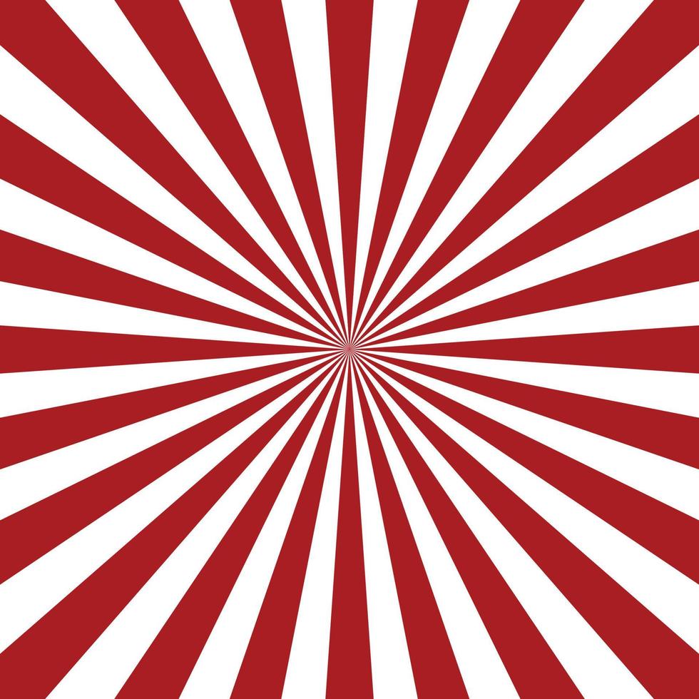 Red and white sunburst background with rays.Sun Rays or sunbeam.Radiating lines.Red star burst.Wallpaper or pattern.Abstract texture for banner.Japan style.Flat design.Vector illustration. vector
