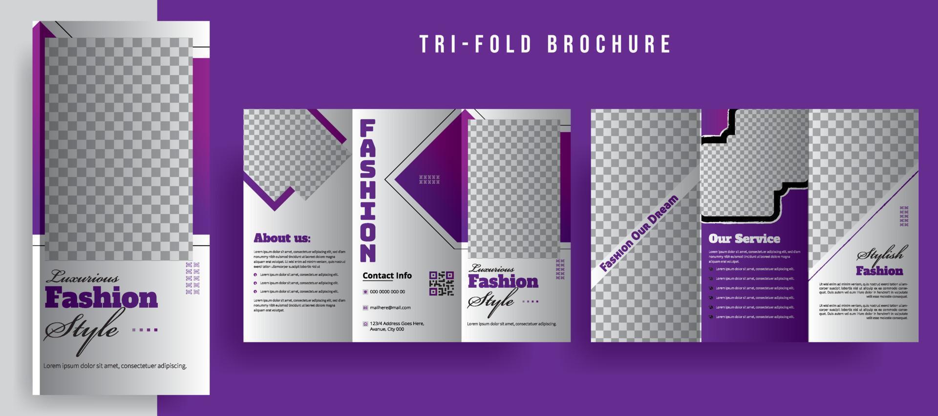 Luxurious Fashion Style Design Template with simple style and modern layout, collection of modern fashion design poster flyer brochure cover layout template with triangle graphic elements vector