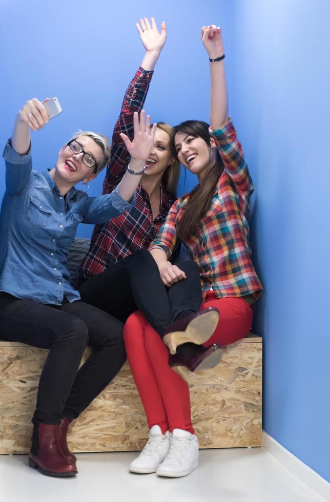 group of business people in creative working  space photo