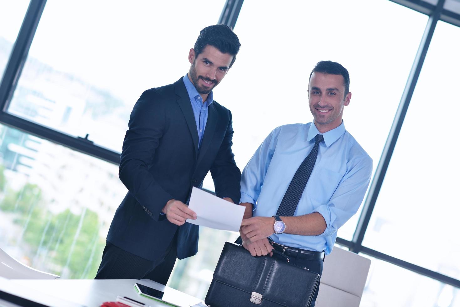 business people in a meeting at office photo