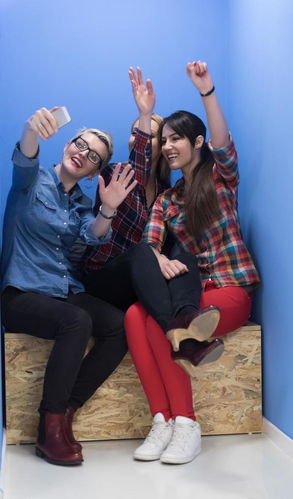 group of business people in creative working  space photo