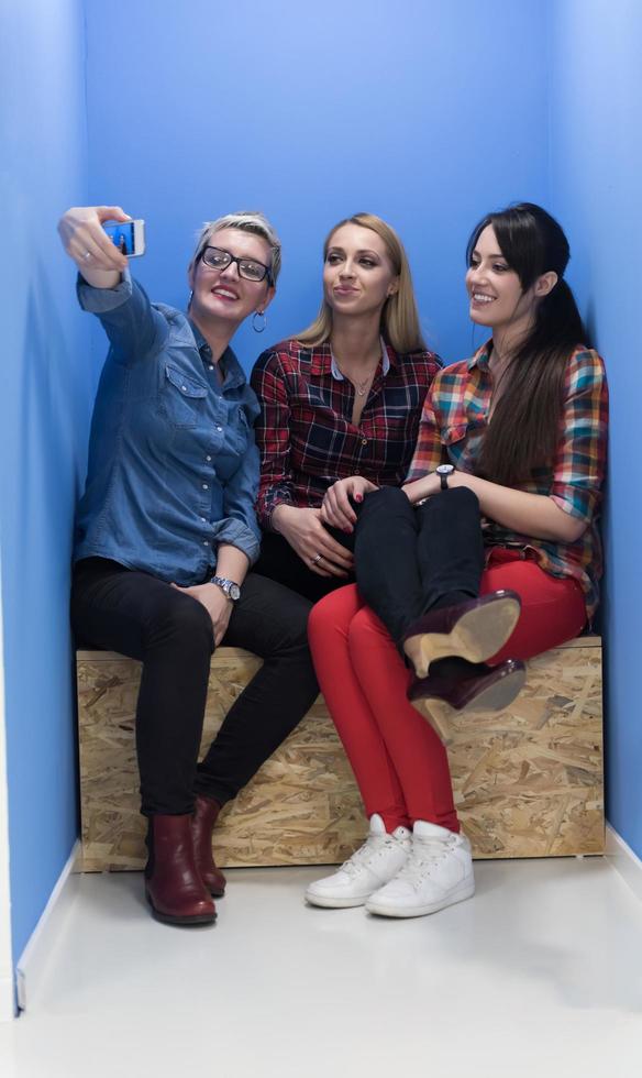 group of business people in creative working  space photo