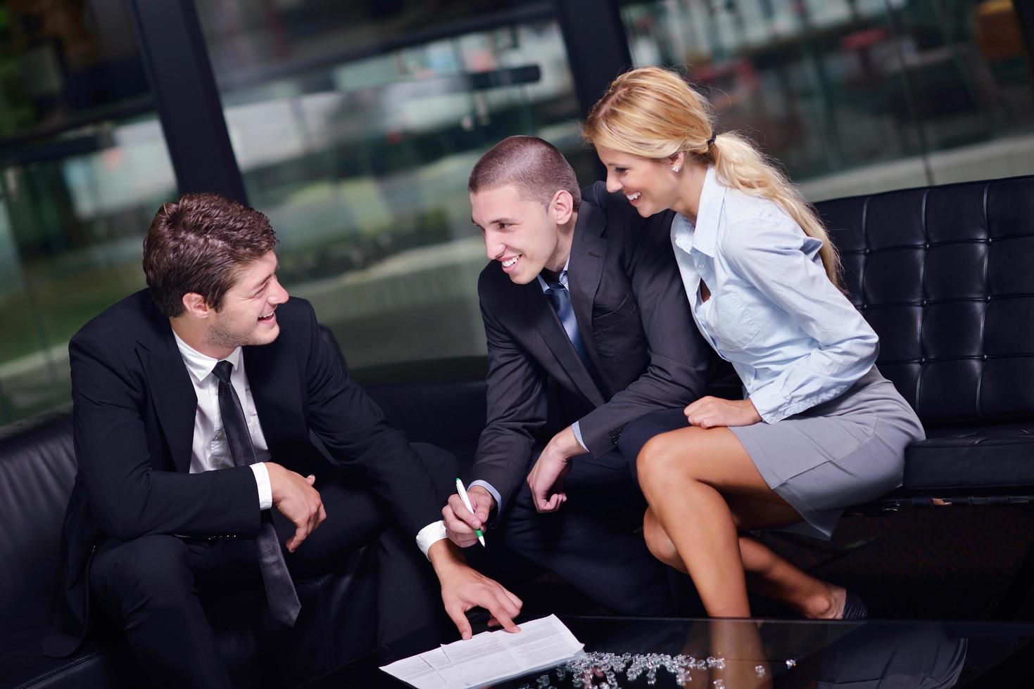 business people in a meeting at office photo