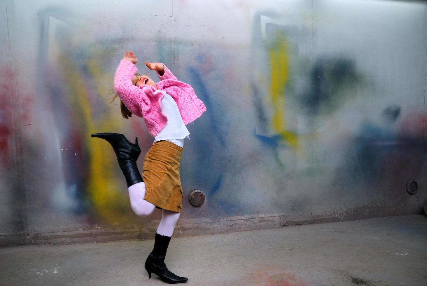 Cute little girl having fun photo