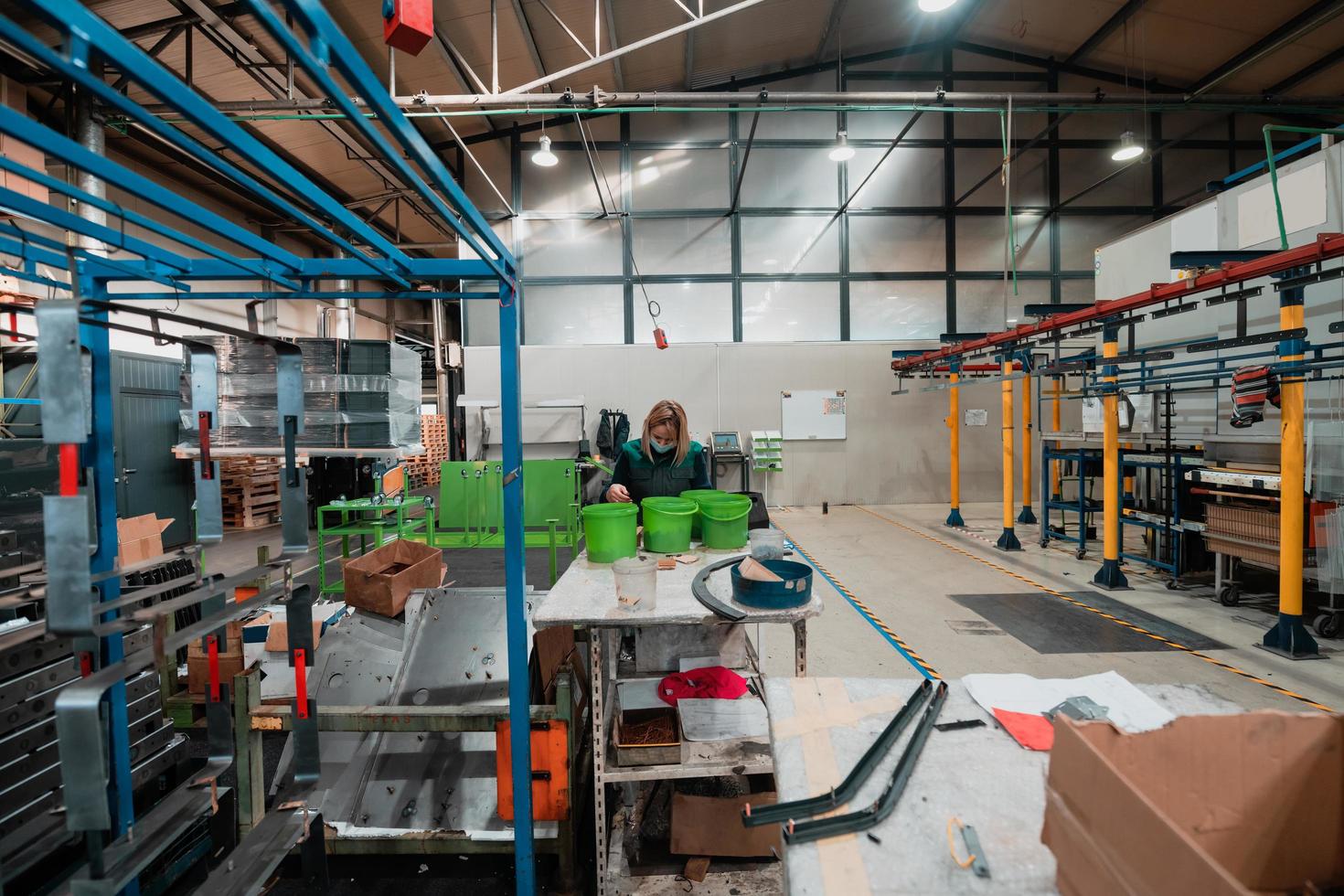 Turkey, 2022 - modern industrial factory for mechanical engineering equipment and machines manufacture of a production hall photo