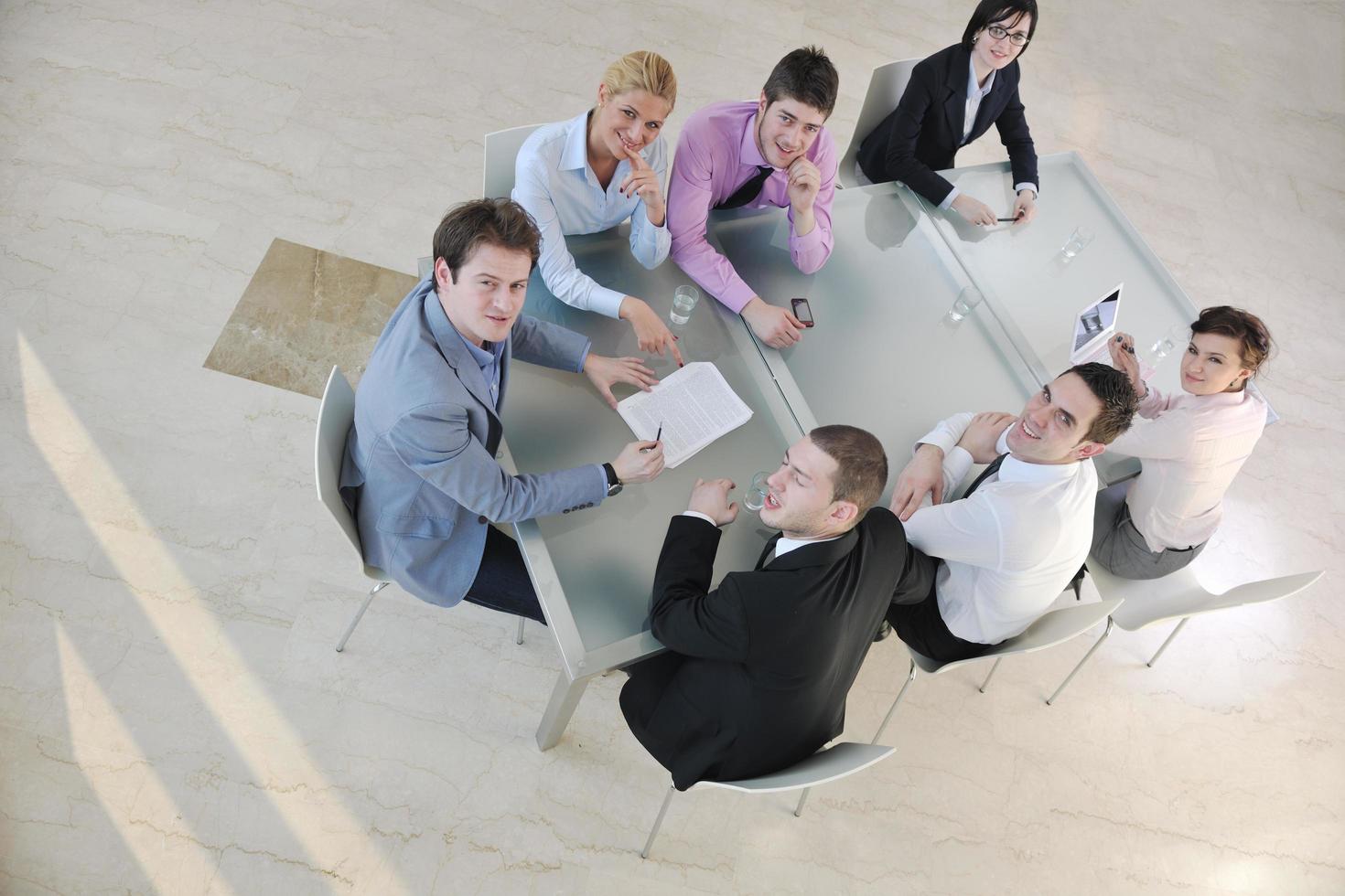 group of business people at meeting photo