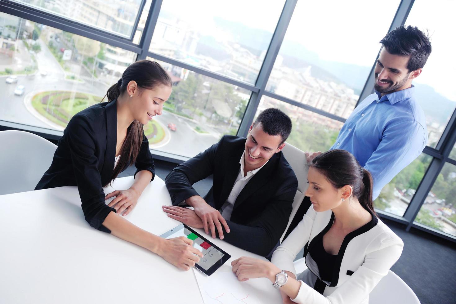business people group in a meeting at office photo