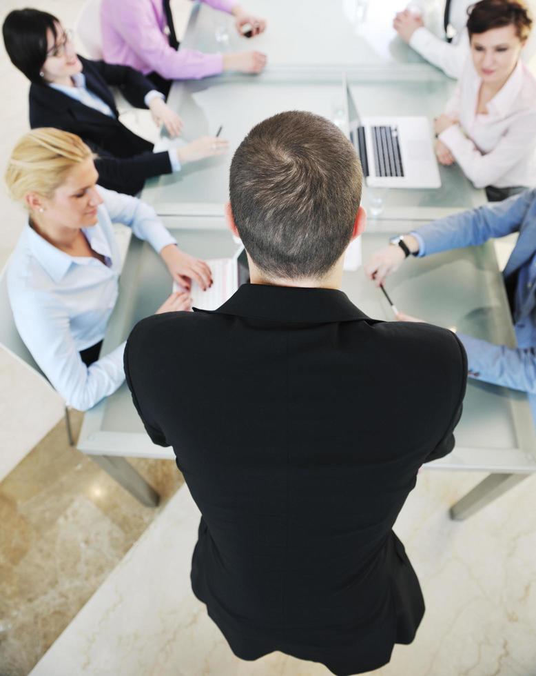 group of business people at meeting photo