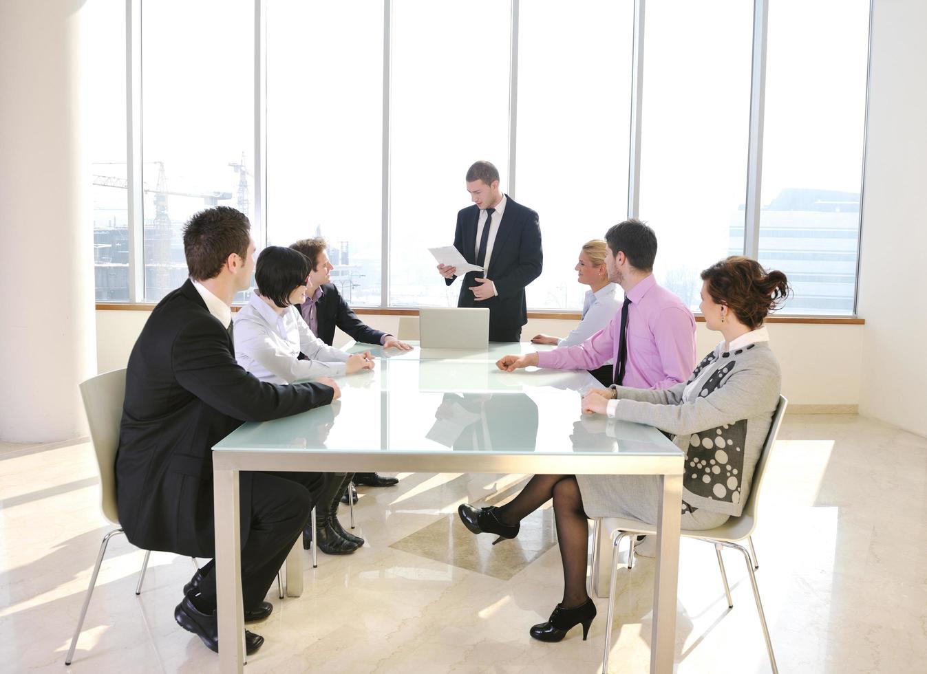 group of business people at meeting photo