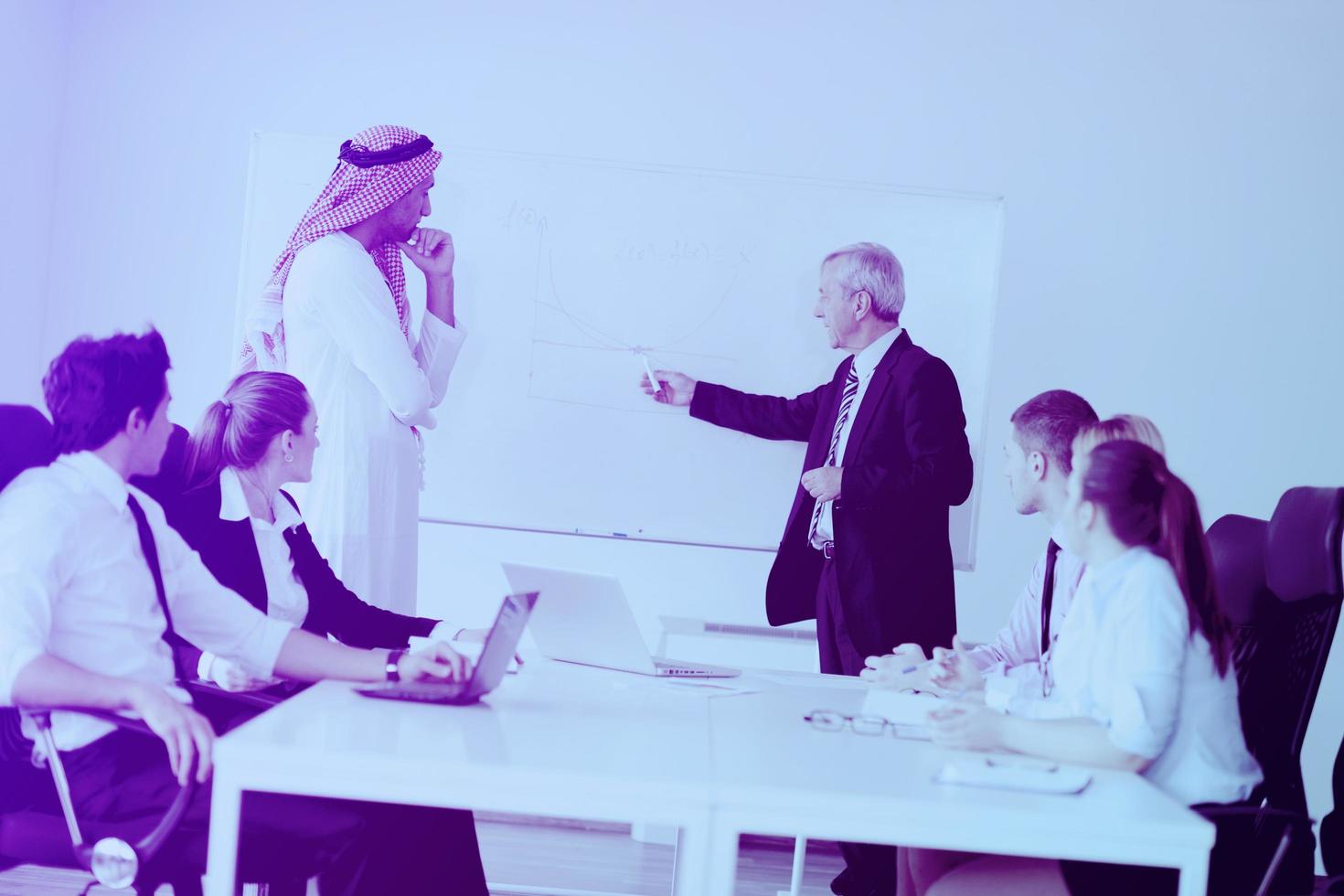 Arabic business man at meeting photo