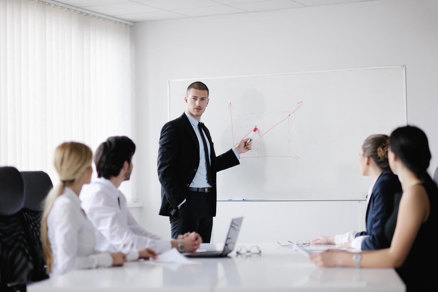 business people in a meeting at office photo