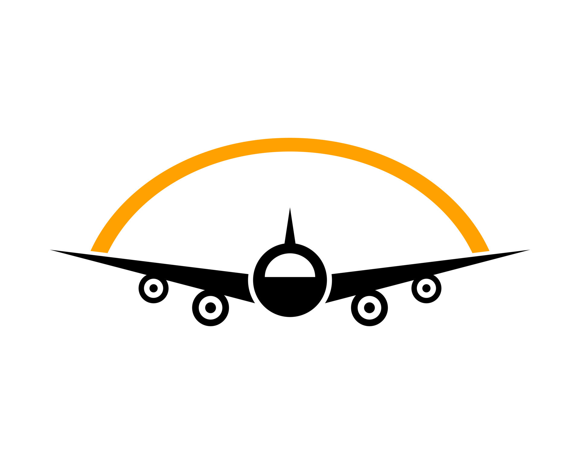 Plane shape with crescent moon 12115960 Vector Art at Vecteezy
