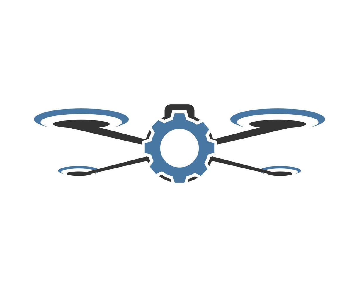 Drone with gear shape inside vector