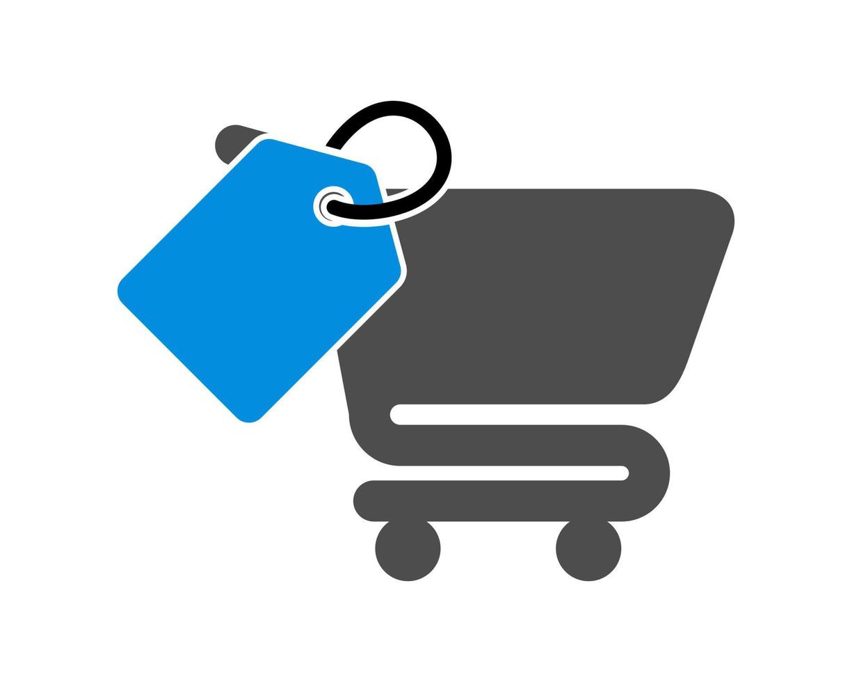 Trolly with label price on it vector