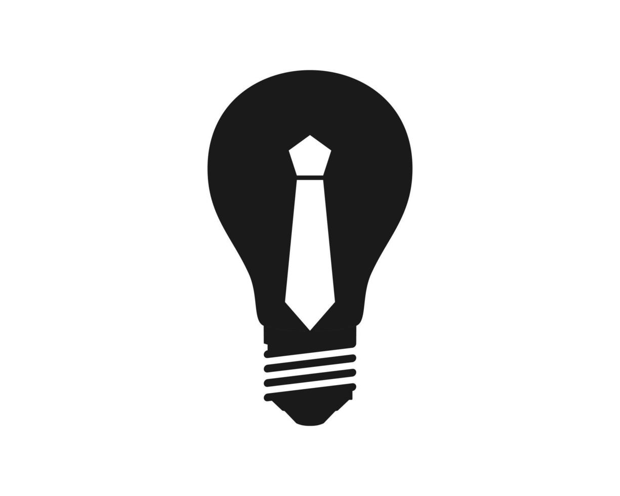 Bulb shape with tie inside vector