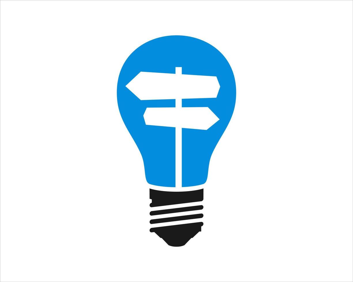 Bulb with directions shape inside vector