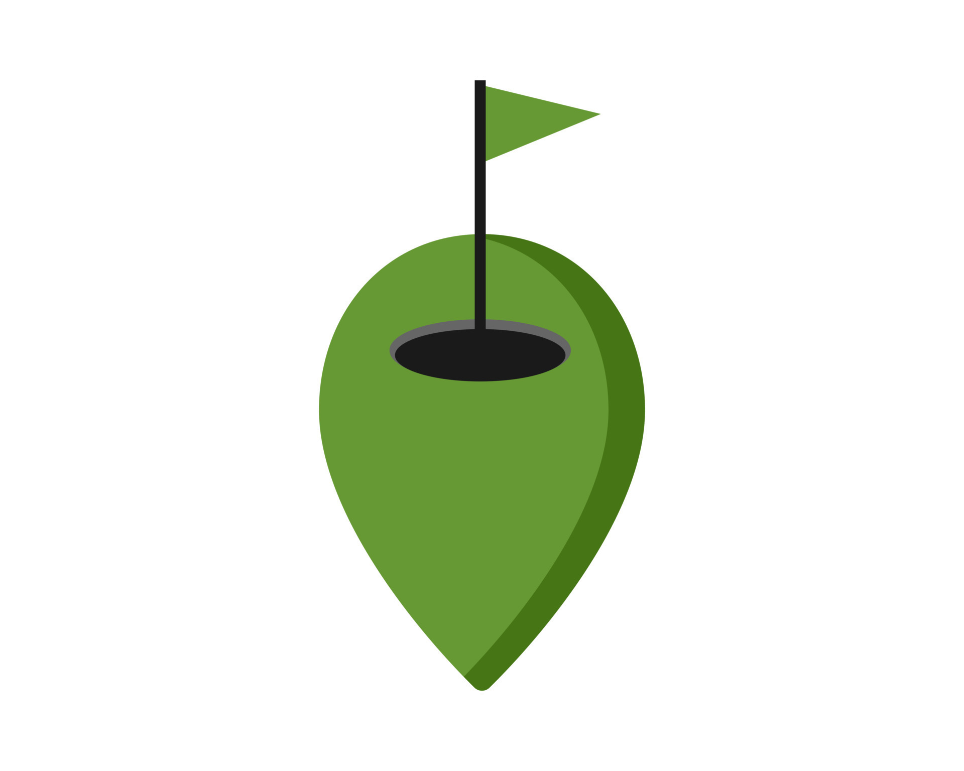 Location pin with golf flag inside 12116128 Vector Art at Vecteezy