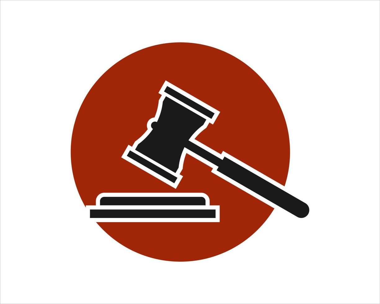 Circle with court hammer inside 12116146 Vector Art at Vecteezy