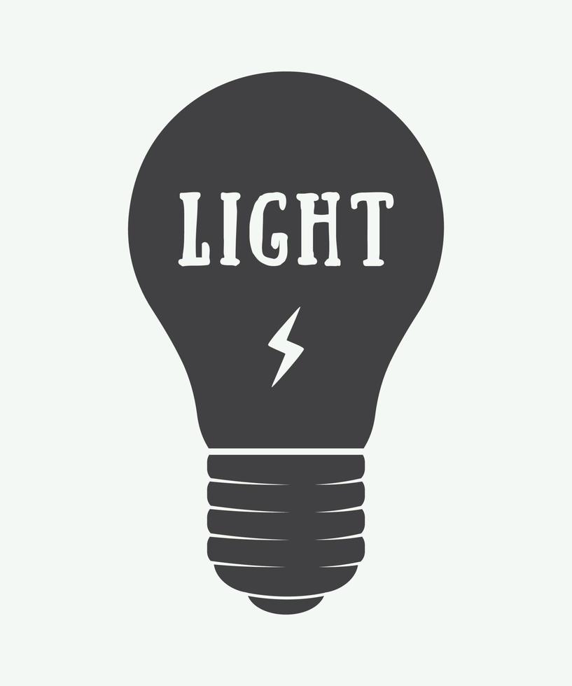 Vintage lamp and lighting logo, emblem, badge and design elements. Vector illustration