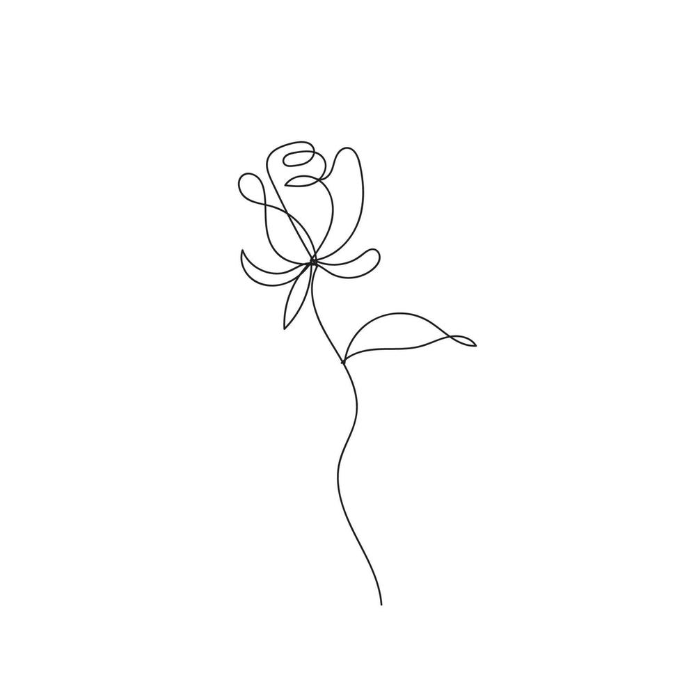 Hand down line art floral 12116869 Vector Art at Vecteezy