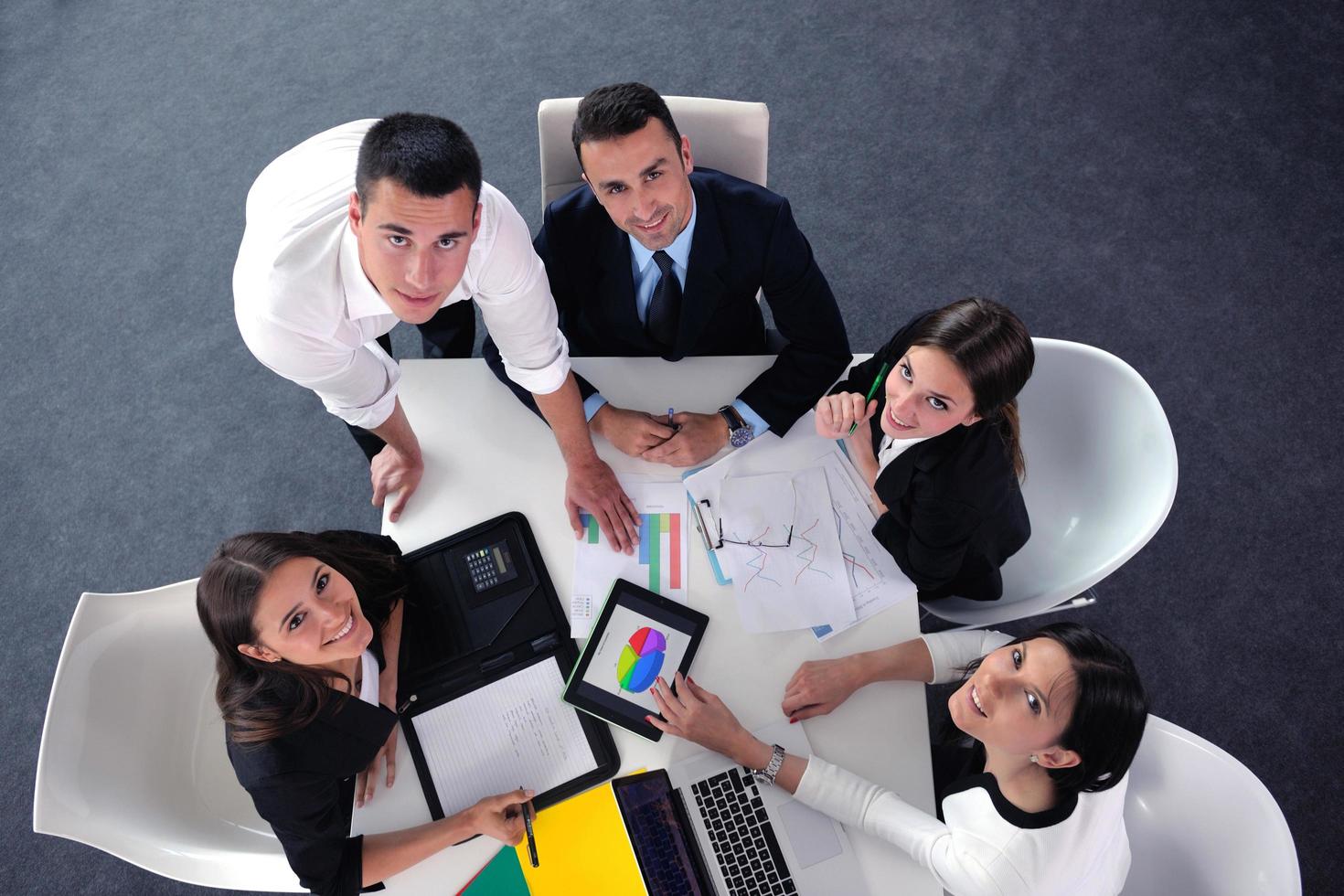 business people group in a meeting at office photo
