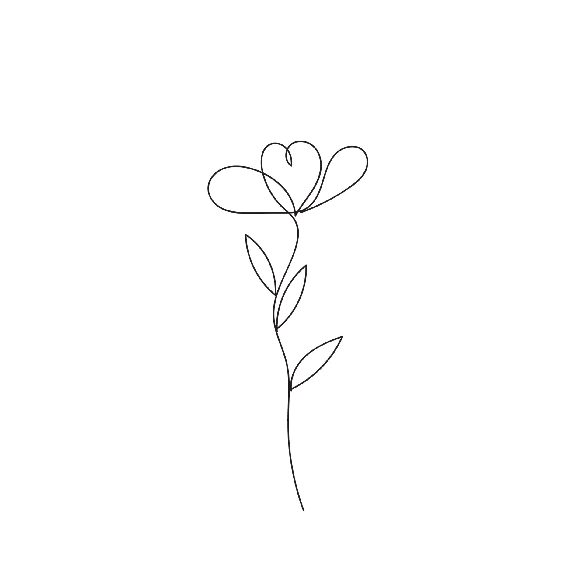 Hand down line art floral 12116997 Vector Art at Vecteezy