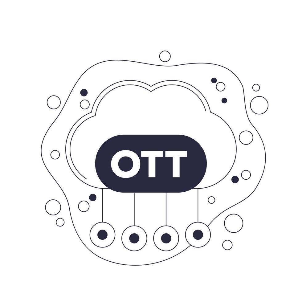 OTT media platform vector illustration