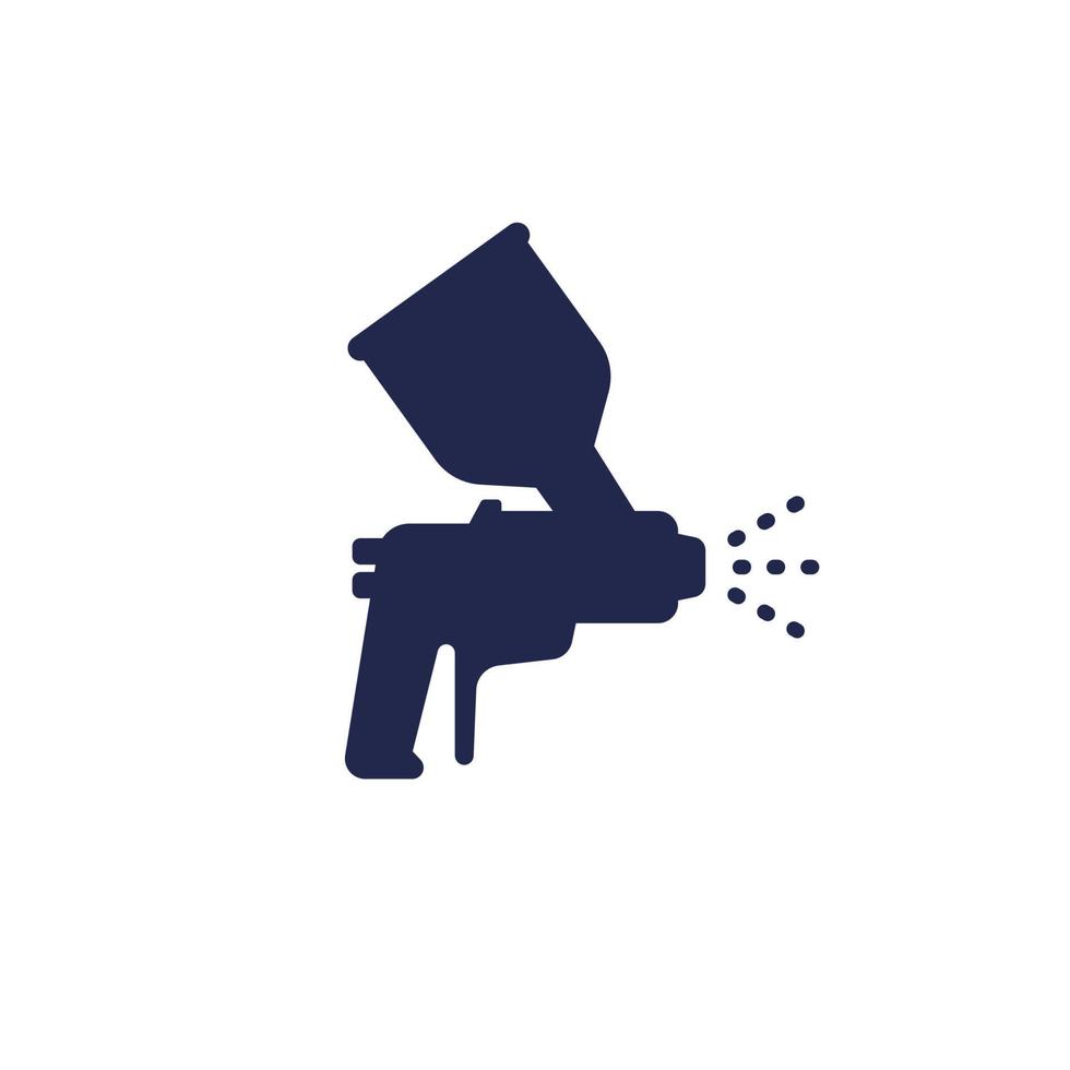 spray gun, paint sprayer icon on white vector