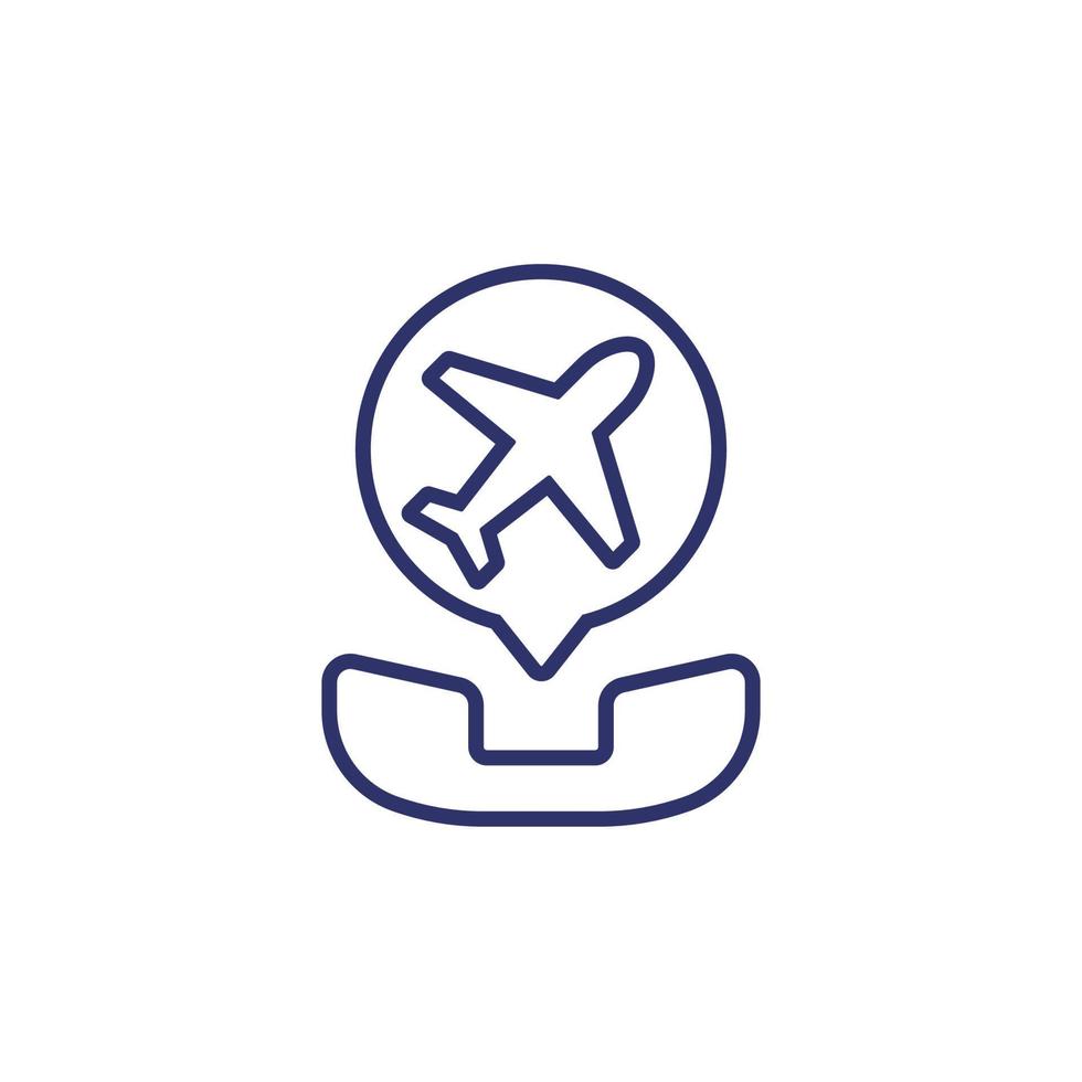 roaming call line icon with a phone vector