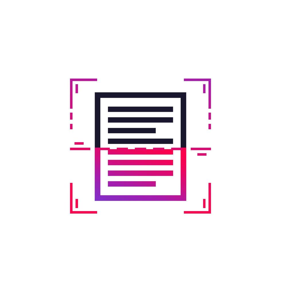 document scan icon on white vector