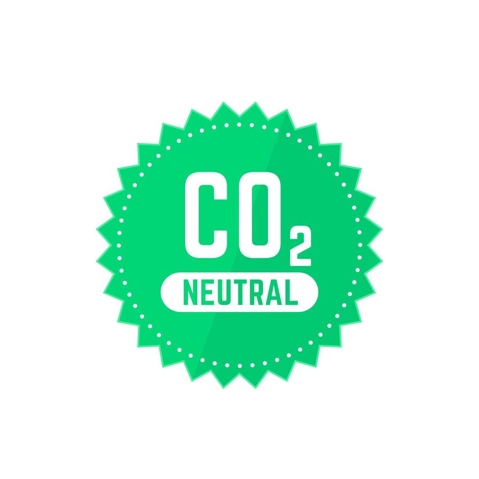 carbon neutral badge, vector design