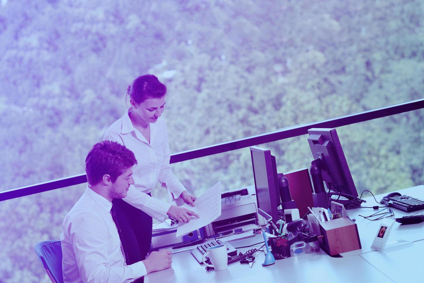 business people in a meeting at office photo