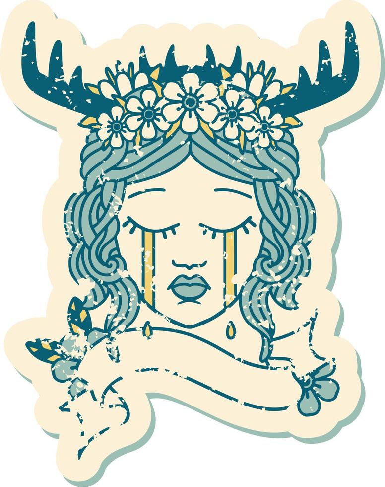 human druid illustration vector