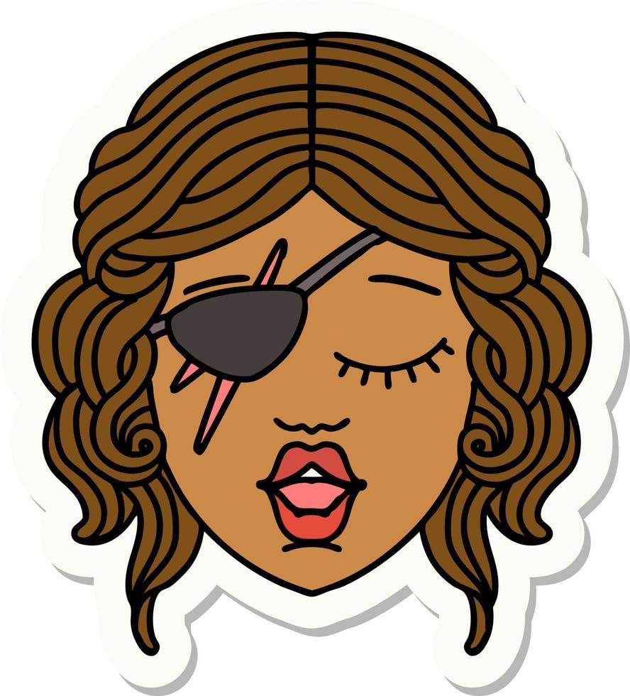 human rogue character sticker vector