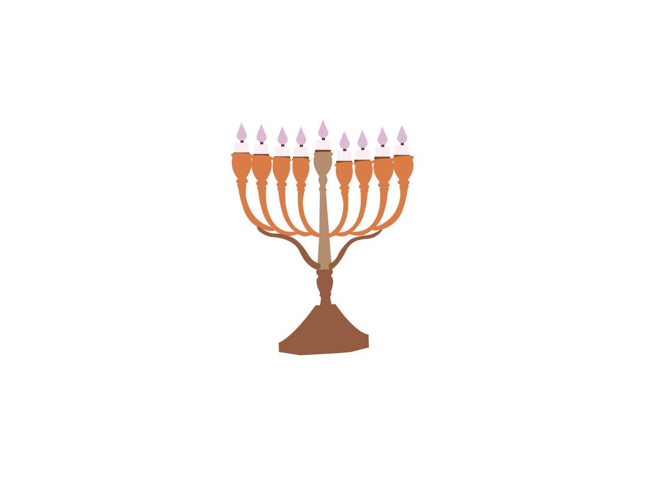 Black Hanukkah menorah icon isolated on yellow background. Religion icon. Hanukkah traditional symbol. Holiday religion, jewish festival of Lights. Long shadow style. Vector. vector