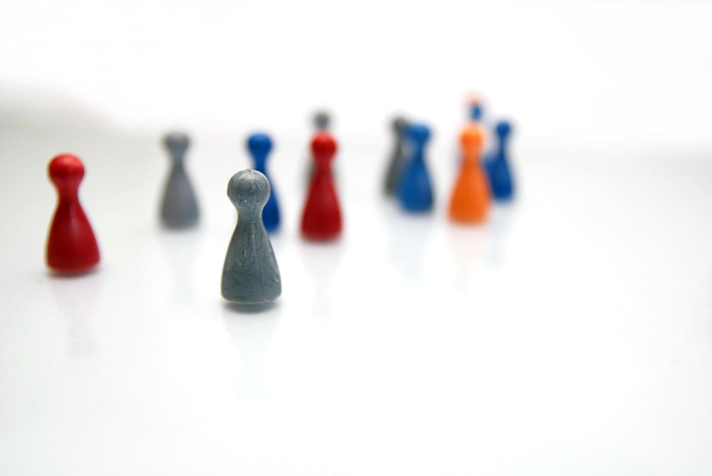Concept of a multi-colored crowd photo