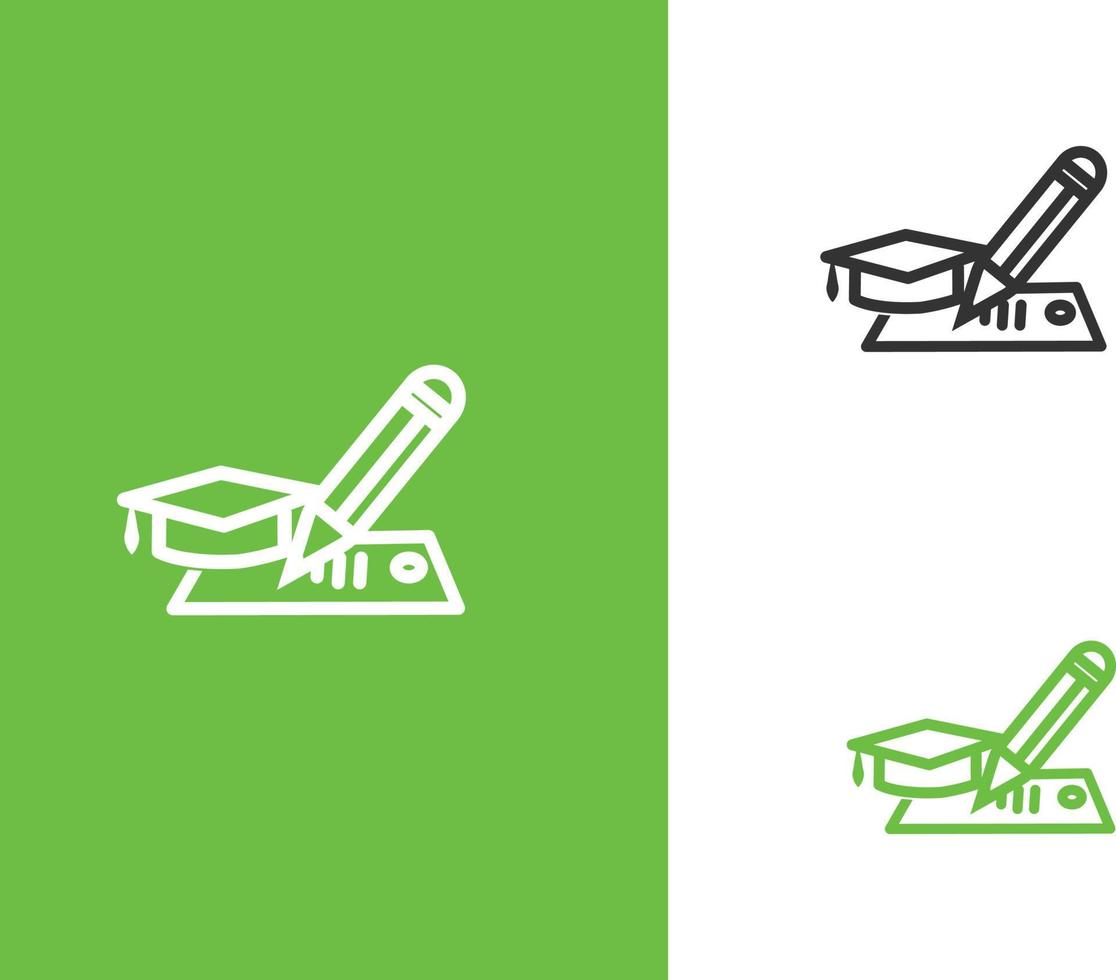 Education vector icons set for internet and online education, e-learning resources, distant online courses, colleges, academies universities and schools. Line art minimalist style. Black color.
