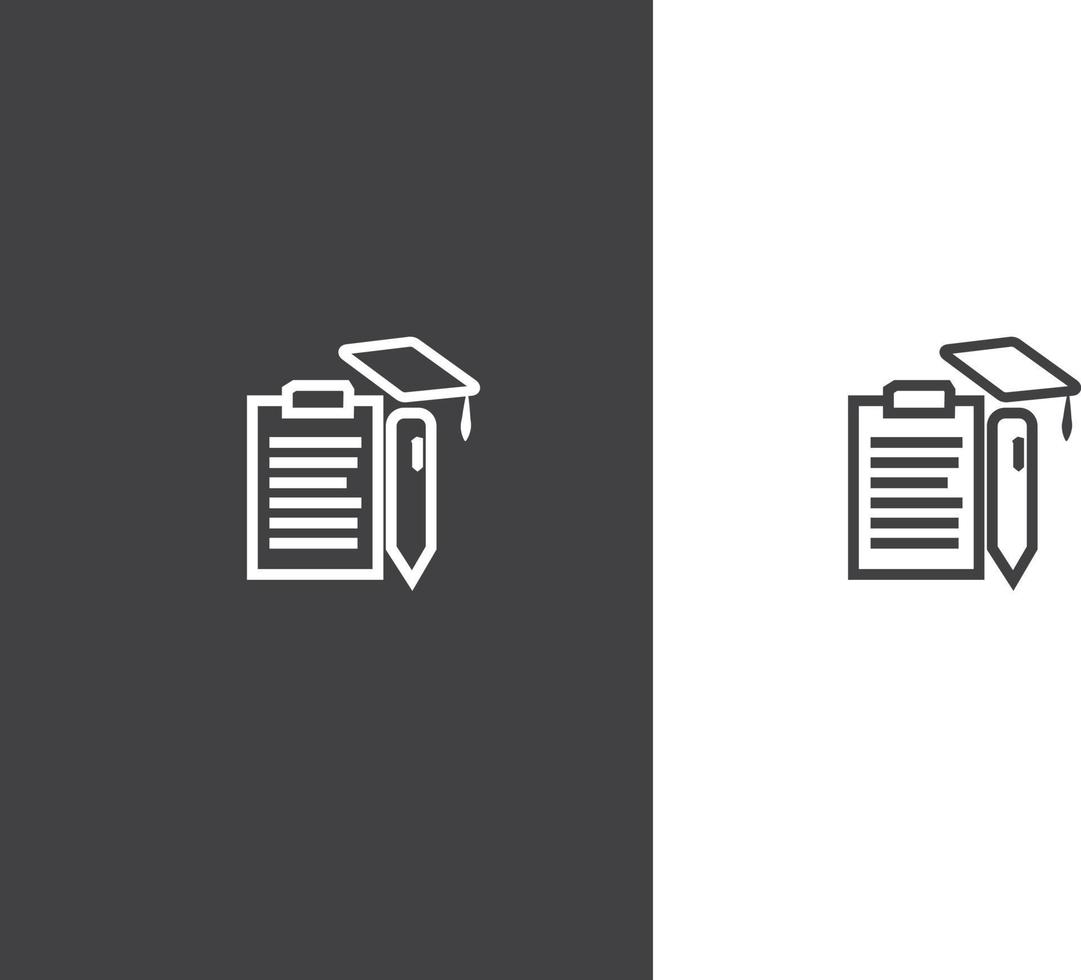Education vector icons set for internet and online education, e-learning resources, distant online courses, colleges, academies universities and schools. Line art minimalist style. Black color.
