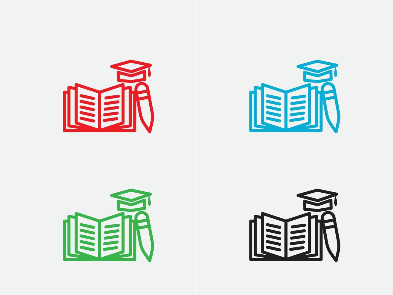 Education vector icons set for internet and online education, e-learning resources, distant online courses, colleges, academies universities and schools. Line art minimalist style. Black color.
