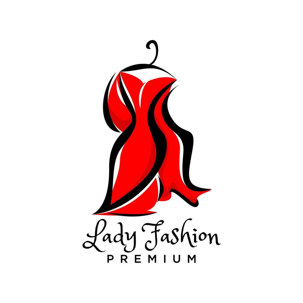 lady fashion logo. women's fashion logo. logo for women's fashion shop vector