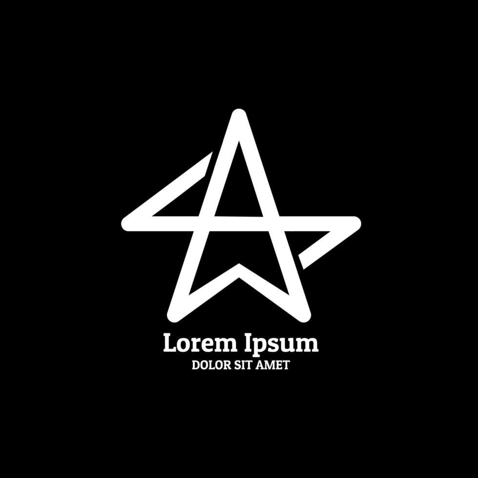 Star logo. Luxurious and elegant logo. Logo design in modern and minimalist style vector