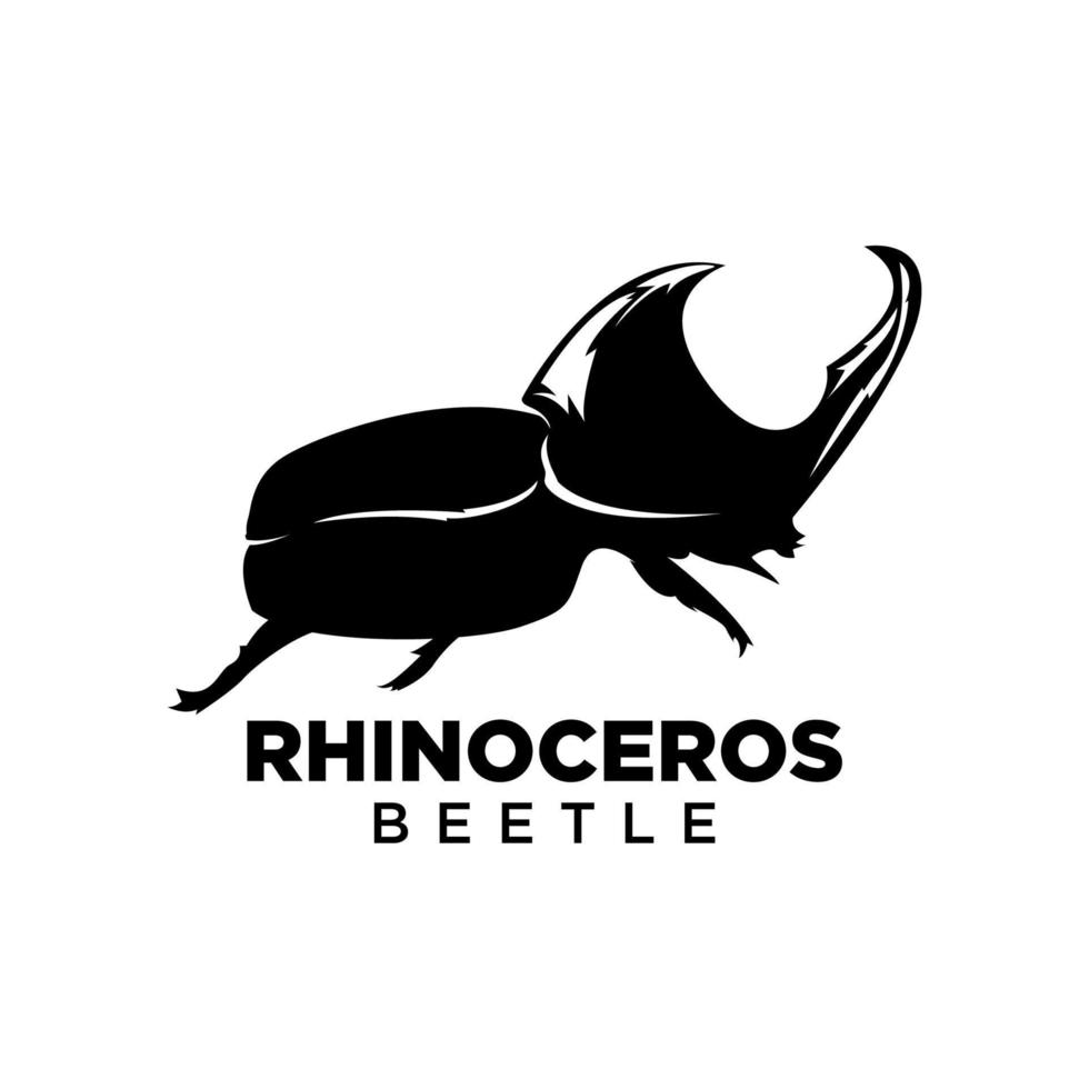 illustration of a rhinoceros beetle vector