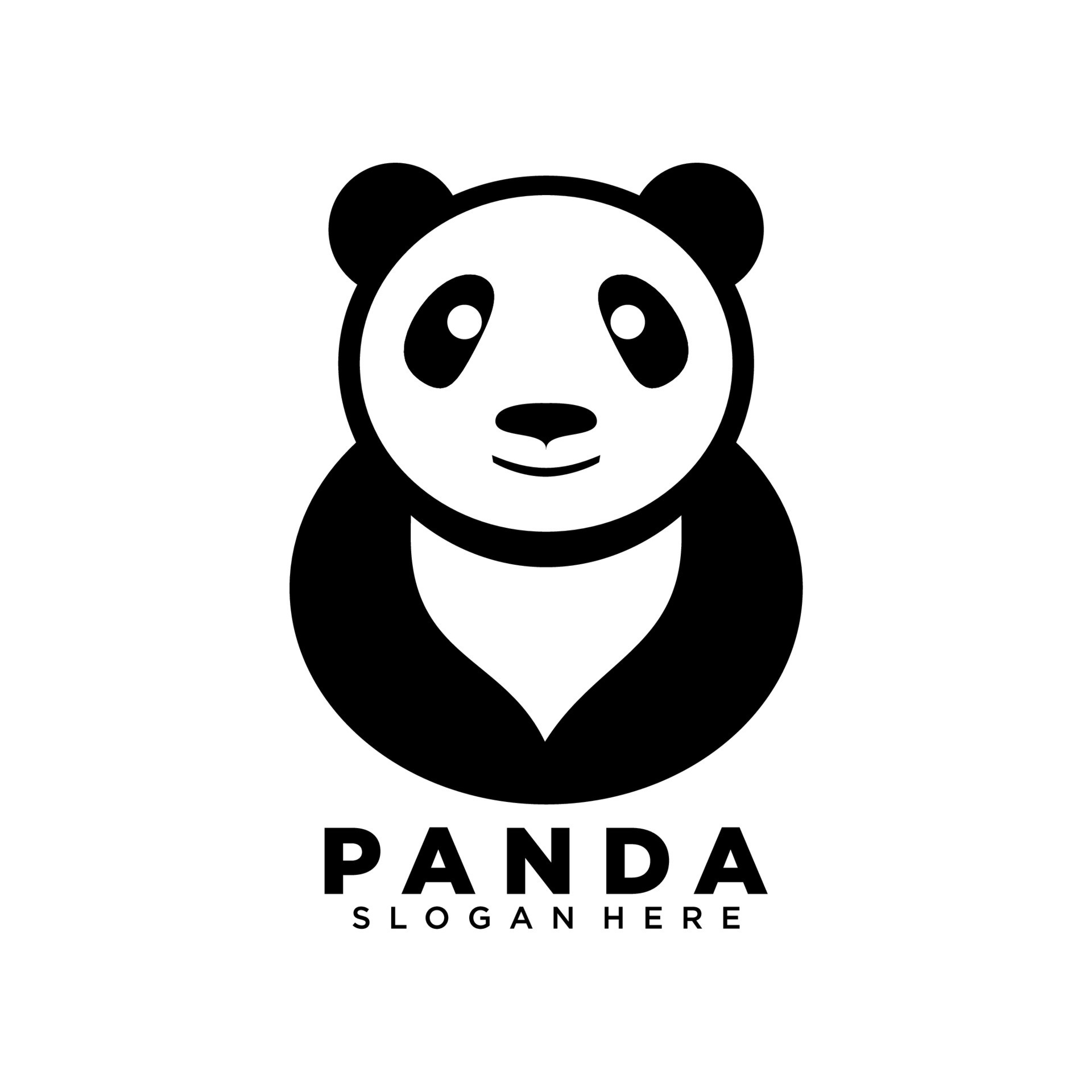 panda logos. panda template logo. panda graphic illustration vector ...