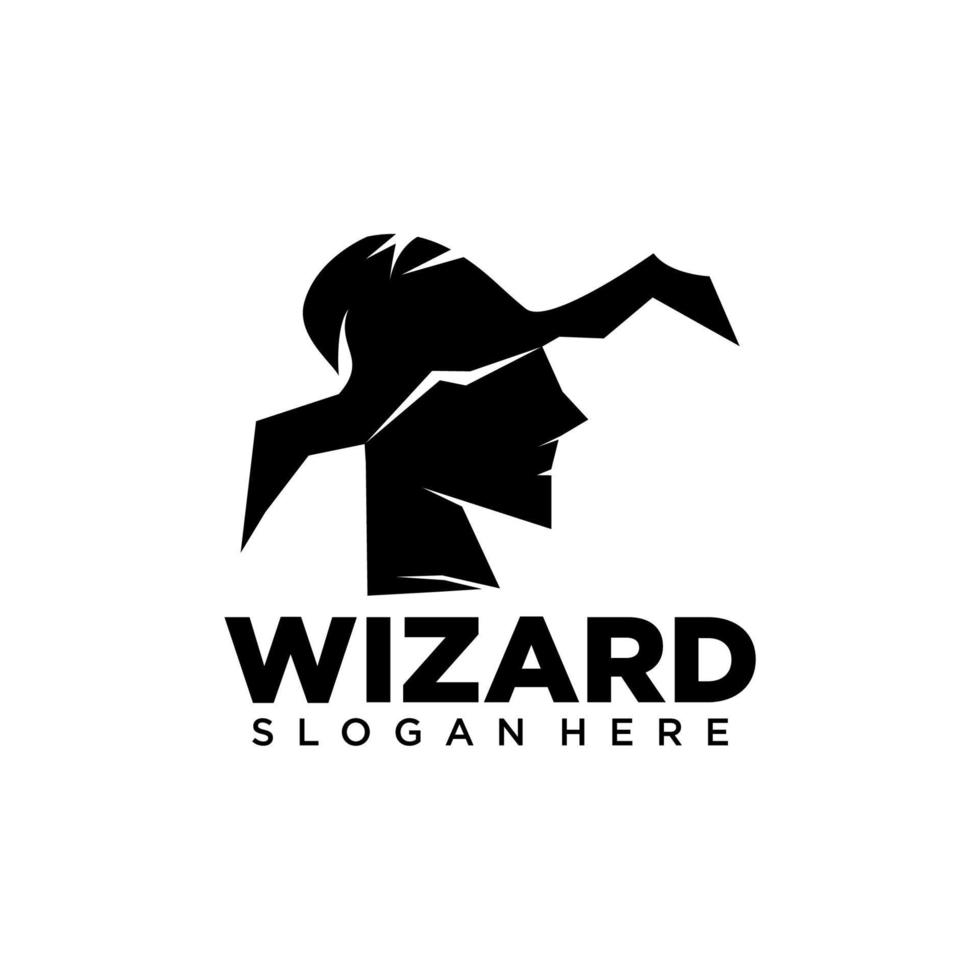 Wizard logos. witch graphic illustration vector